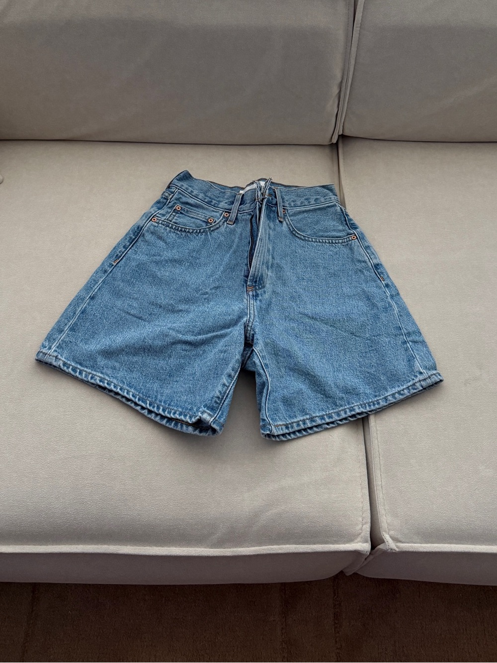 aritzia baggy denim shorts